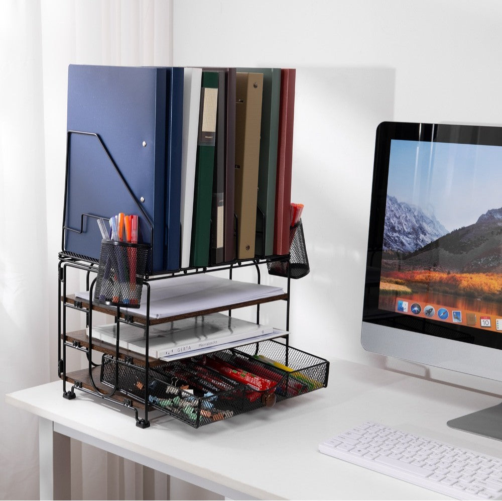 Simple Three-tier Vertical Rack. It Can Subtly Change The Corner Of The Living Room. It Can Sort And Store Debris In An Orderly Manner, Making Better Use Of Space