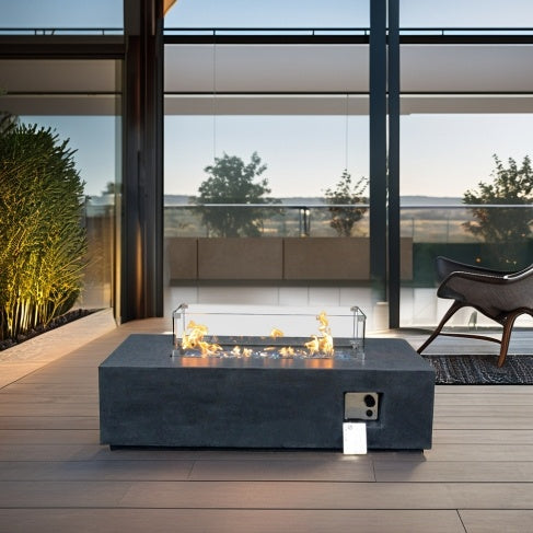 Viva Smart 52" Outdoor Concrete Propane Fire Pit Table