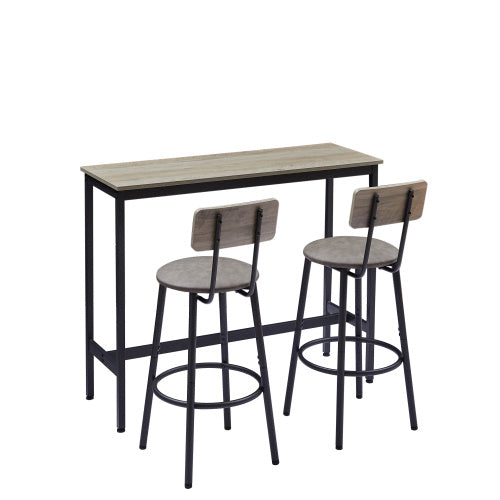 Viva Smart Living Collection: Bar Table Set with 2 PU Bar Stools