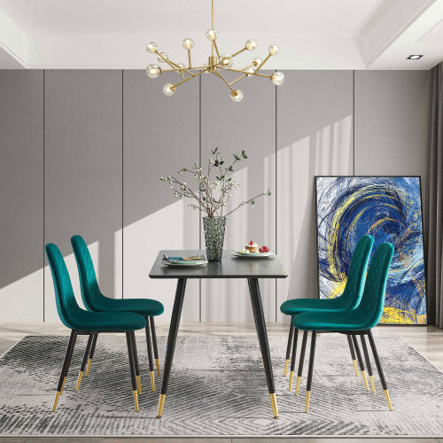 Viva Obsidian Black Modern Kitchen Dining Table