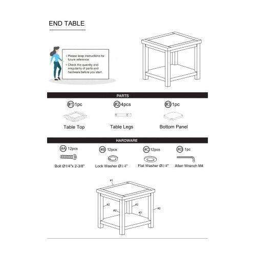 Viva Orla Dark Cherry End Table