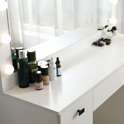 Viva Reflection Collection: Aurora White Illuminated Dresser