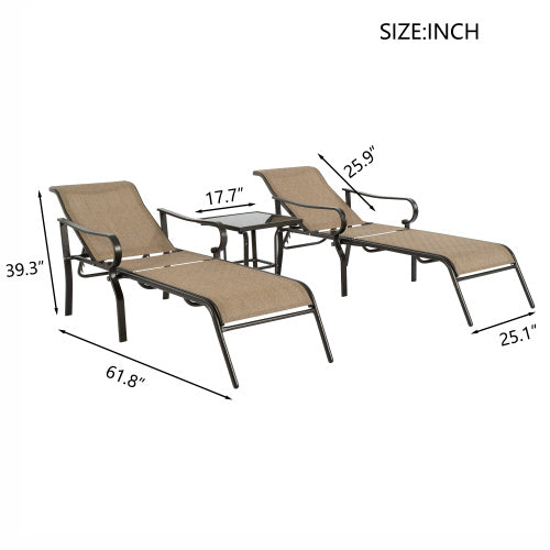 Luxury 3-Piece Terrace Lounge Chair Set – Elevate Your Outdoor Experience