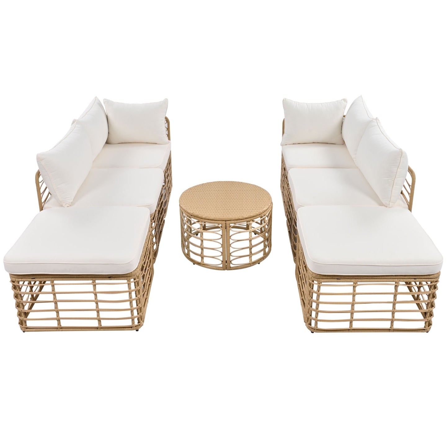 Viva Sereno 7-Piece All-Weather Rattan Sectional Sofa Set