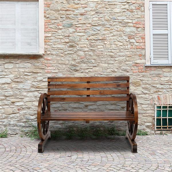 Viva Roue Collection: Viva Roue Carbonized Wood Wheel Bench