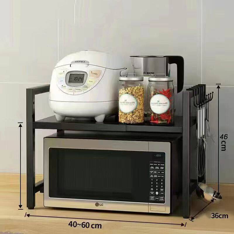 Viva Noir Extendable Single-Layer Kitchen Rack