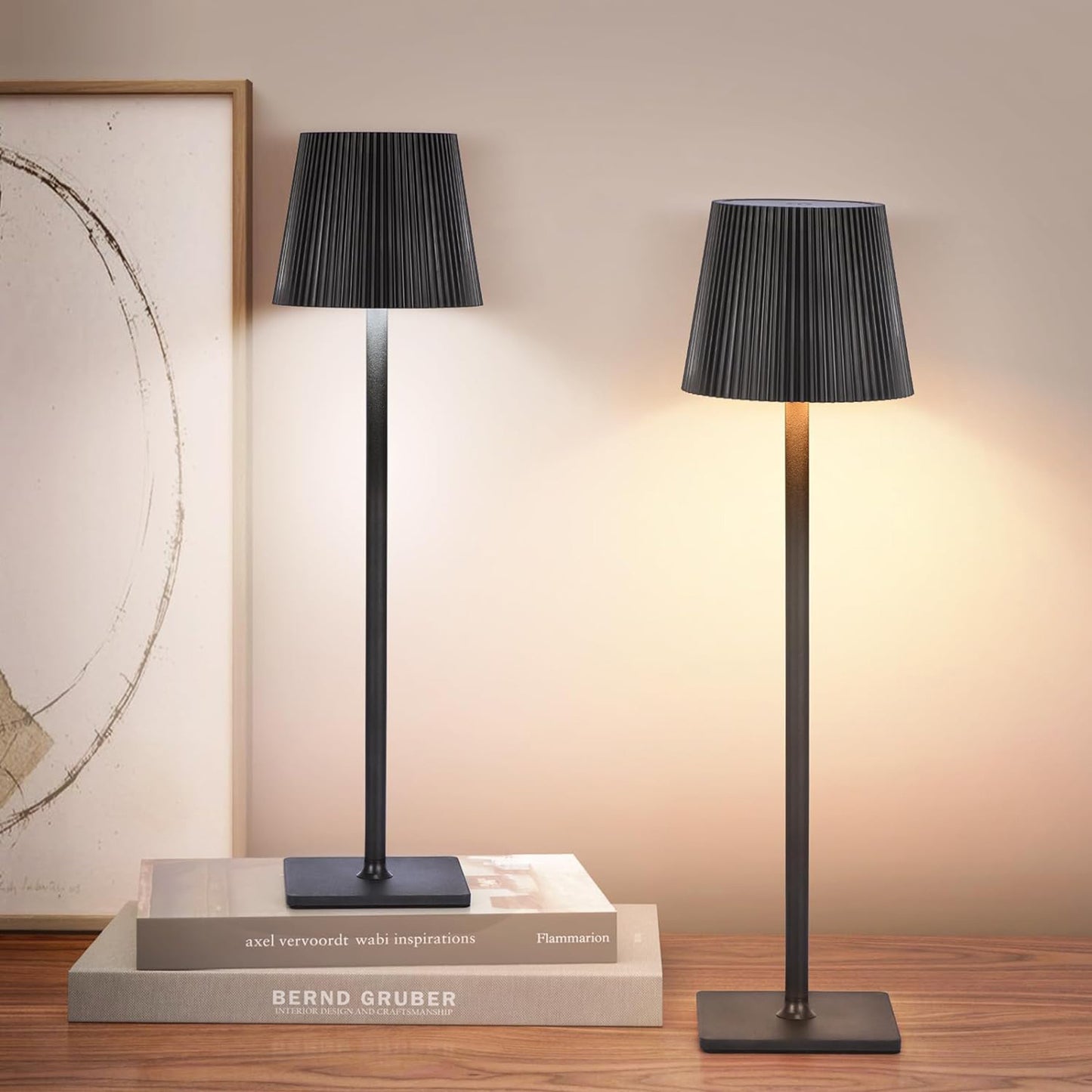 Modern LED Table Lamp Set - Touch Control & Dimmable Night Light for Elegant Home Decor