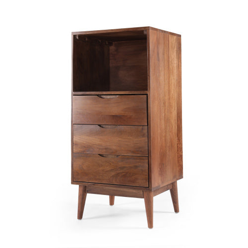 Viva Atelier Tripoli Tri-Bucket Wooden Cabinet