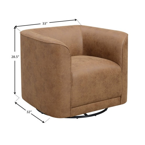 Wallace Bay Umbrella Brown Swivel Accent Chair