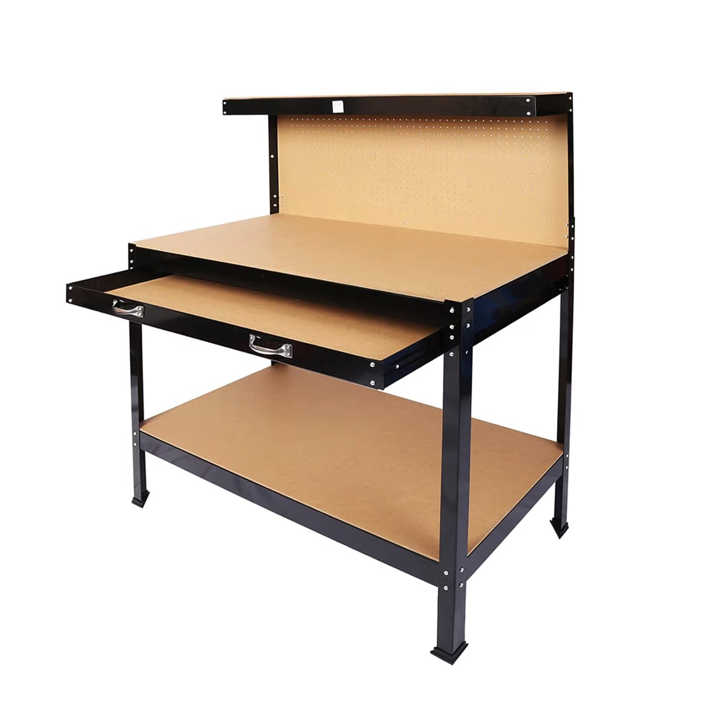Viva Workshop Collection - Industrial-Style Rolling Workbench with Tool Storage