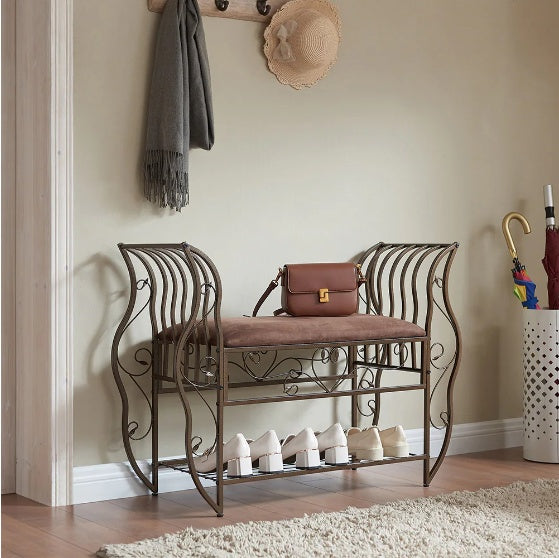 Viva Belvedere Multifunctional Upholstered Shoe Rack Bench