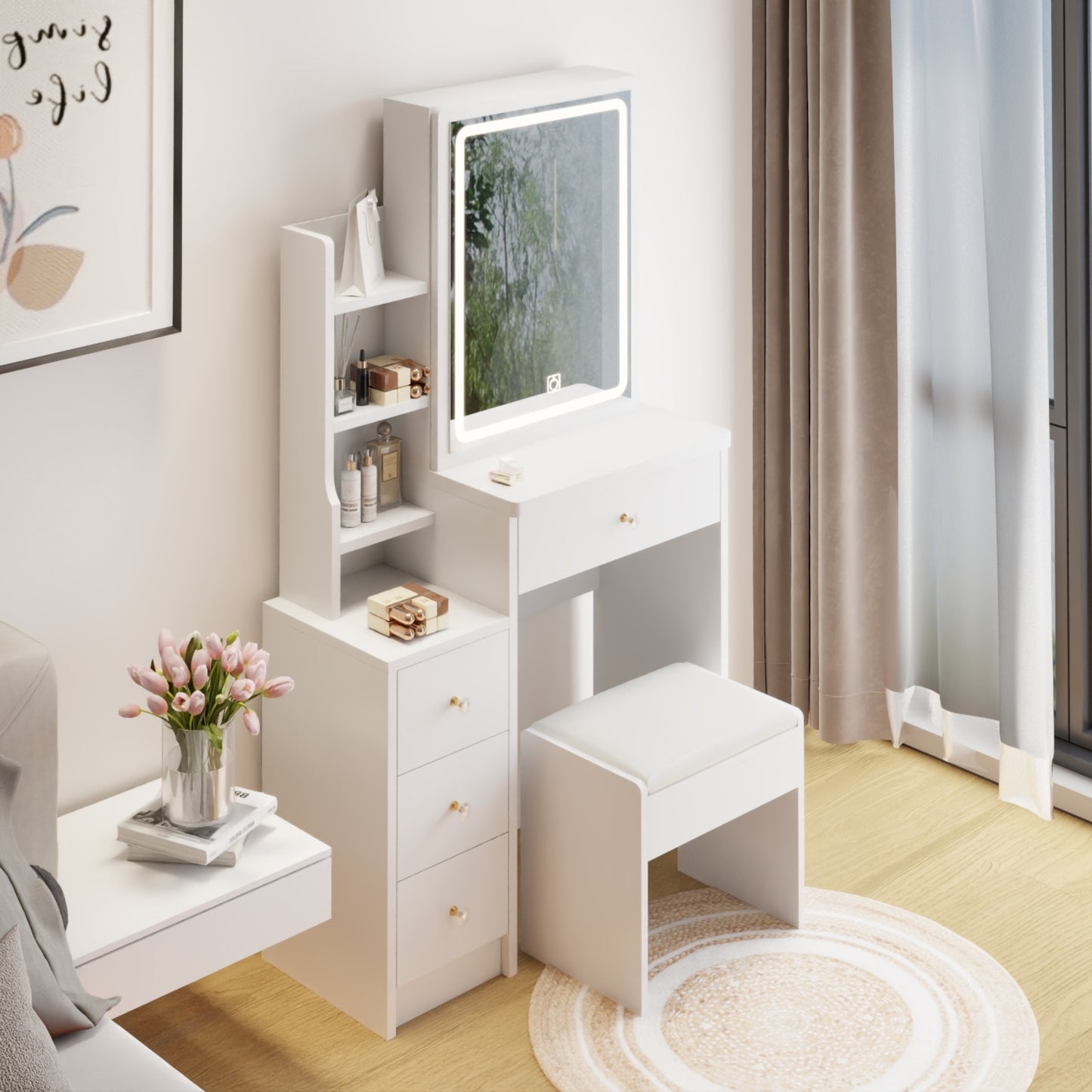 Viva Elite Compact Bedside Vanity Collection - The Future of Space-Smart Beauty