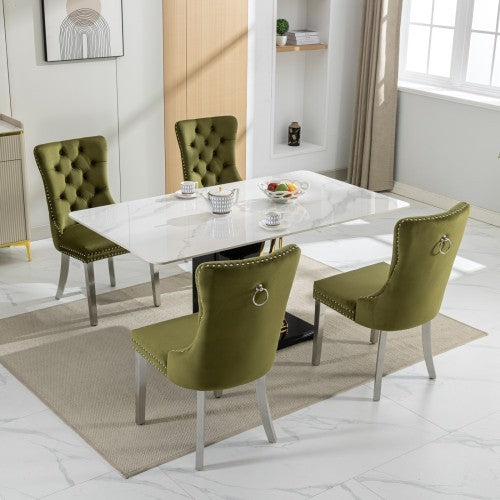 Viva Aurelia Tufted Velvet Dining Chairs (Set of 2)