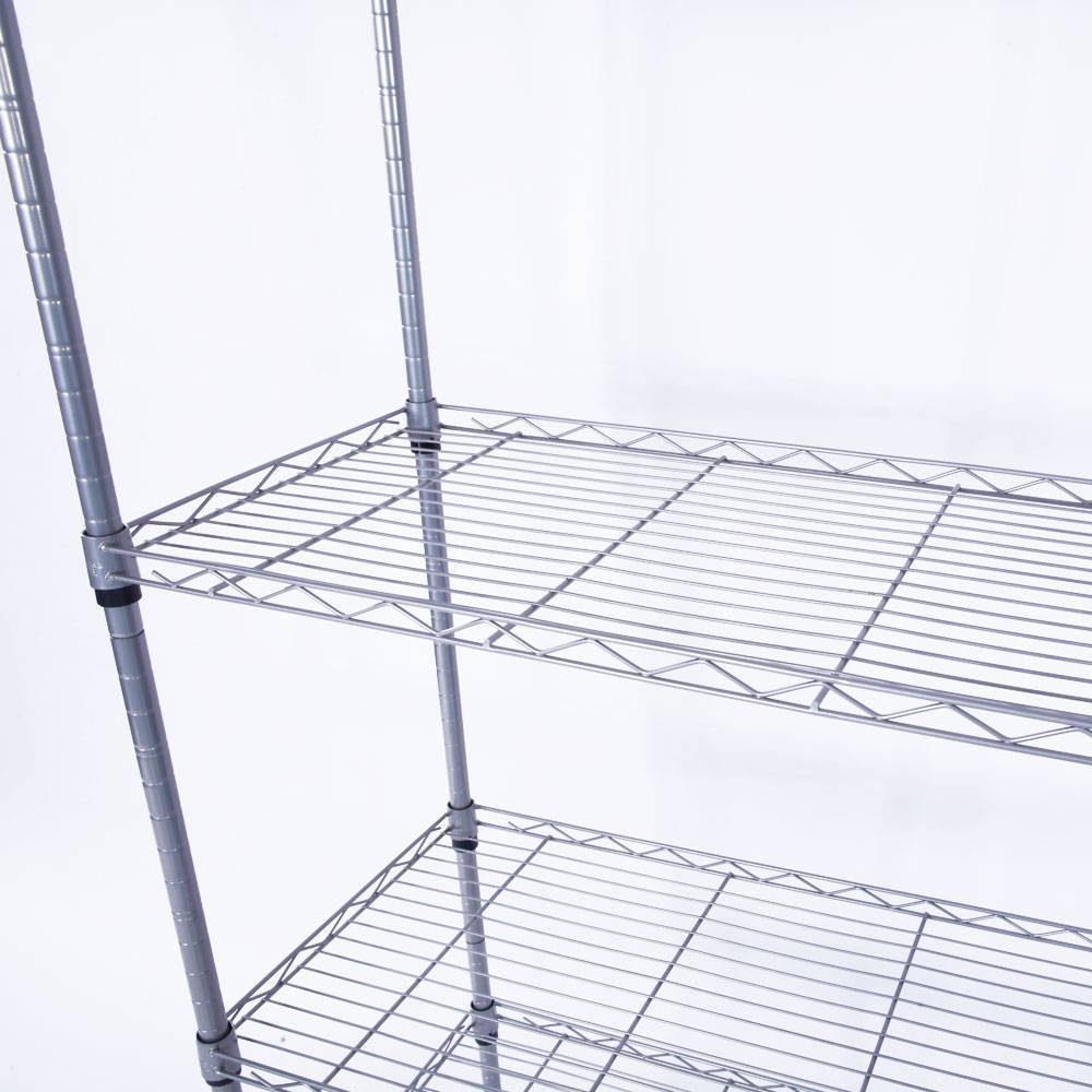 Rectangle Carbon Steel Metal Assembly 5-Shelf Storage Rack Holder Shelves