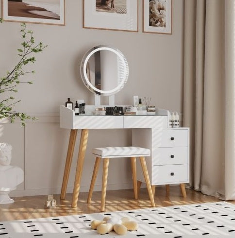 Viva Elite Expandable LED Vanity with Glass Top - The Future of Adaptive Beauty