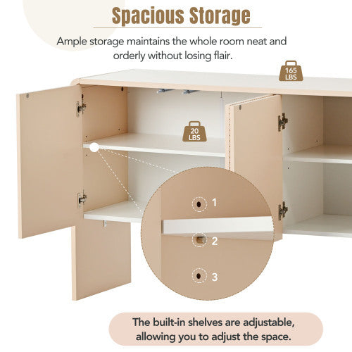 Viva Atelier Horizon 60" Minimalist Large Storage Sideboard