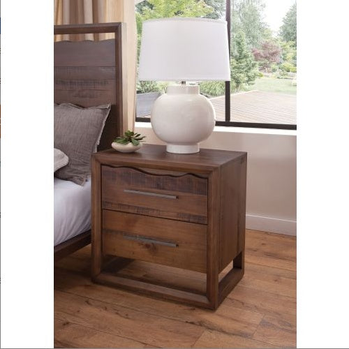 Viva Atelier Lofton Brown Wood Nightstand