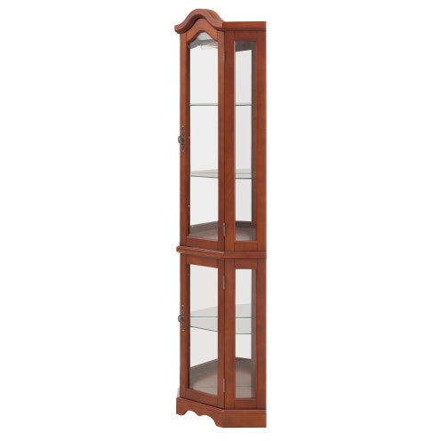Viva Aria Illuminated Corner Curio Cabinet