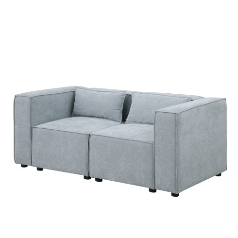 Viva Astrid Modular Sofa in Warm Beige Chenille