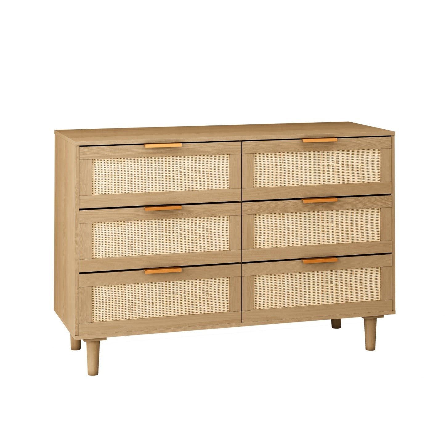 Viva Essentials Collection: 6-Drawer Rattan Dresser