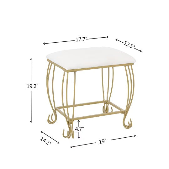 Viva Elite Modern Women's Vanity Set with Mirror & Stool - The Future of Feminine Empowerment