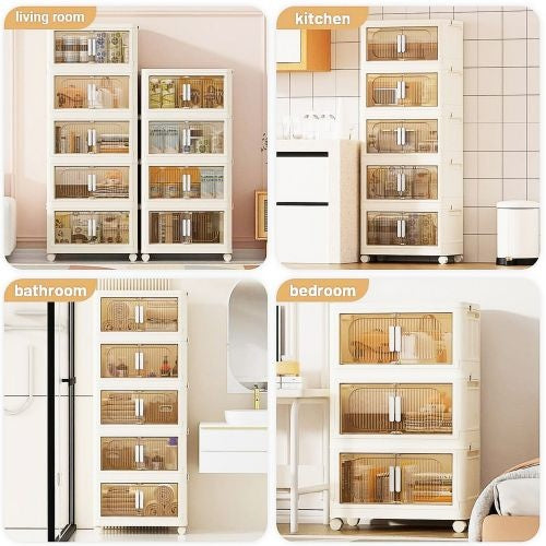 Viva Smart Living Collection: Collapsible Storage Bins Cabinet