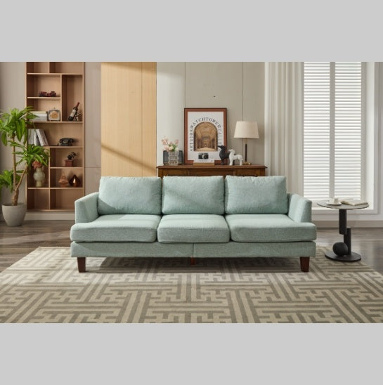 Viva Elite Verdant Light Green USB-Ready Sectional Sofa - The Future of Connected Living