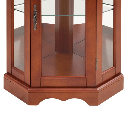 Viva Aria Illuminated Corner Curio Cabinet