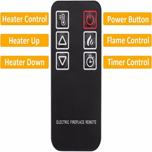 23-Inch Electric Fireplace Heater – Modern Infrared Heating with Realistic Flames