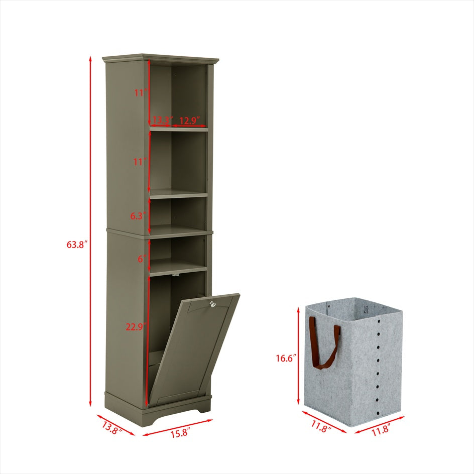 Viva Smart Living Collection: High Slim Storage Cabinet