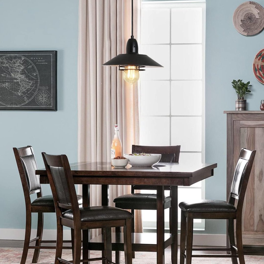 Viva Barnwood Collection: The Arden Black Farmhouse Pendant Light