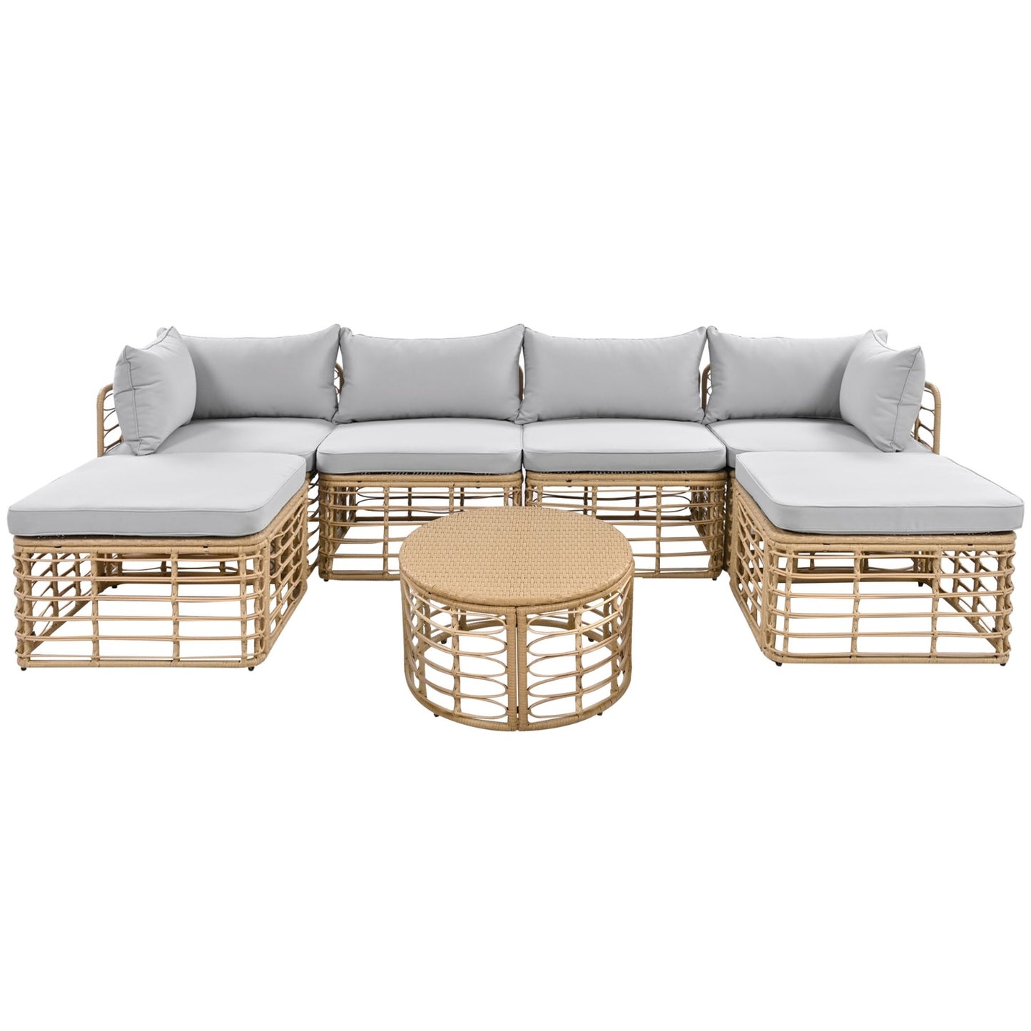 Viva Solara Collection: The Solara Reid 7-Piece Outdoor Sectional Sofa Set