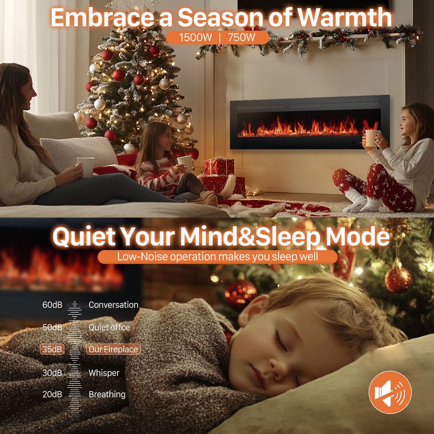 Luxury Electric Fireplace Heater with Remote Control – Modern & Efficient Heating Solution