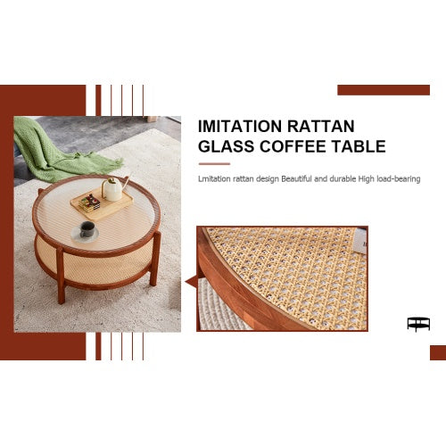 Viva Cirro Modern Double-Layer Circular Coffee Table