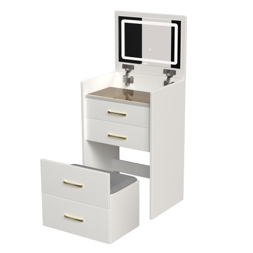💄 3-in-1 Vanity Desk with Open-Top Mirror – Elegant & Space-Saving Makeup Vanity Set