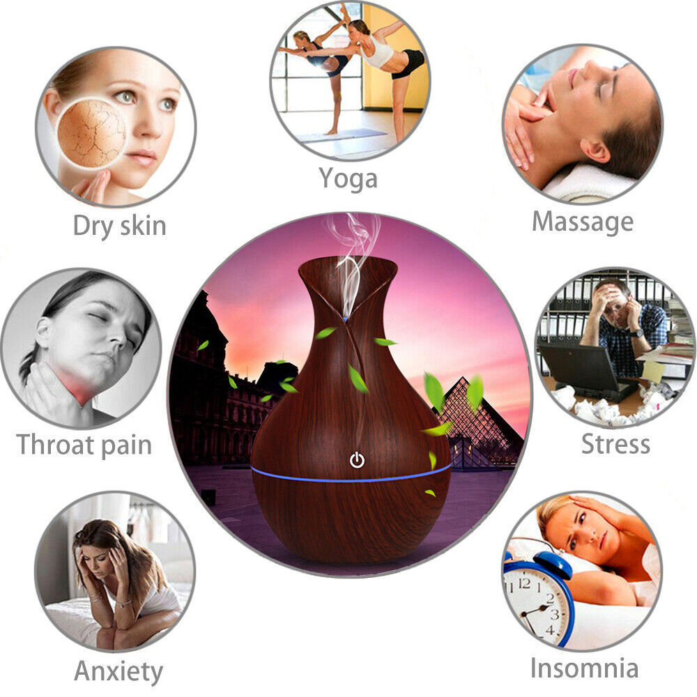 LED Ultrasonic Aroma Humidifier & Essential Oil Diffuser – Elevate Your Home with Relaxing Aromatherapy