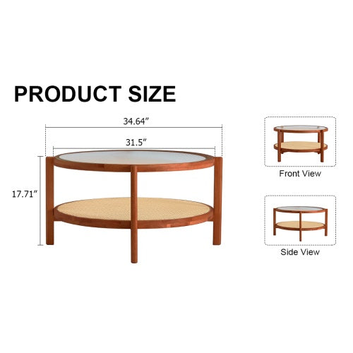 Viva Cirro Modern Double-Layer Circular Coffee Table