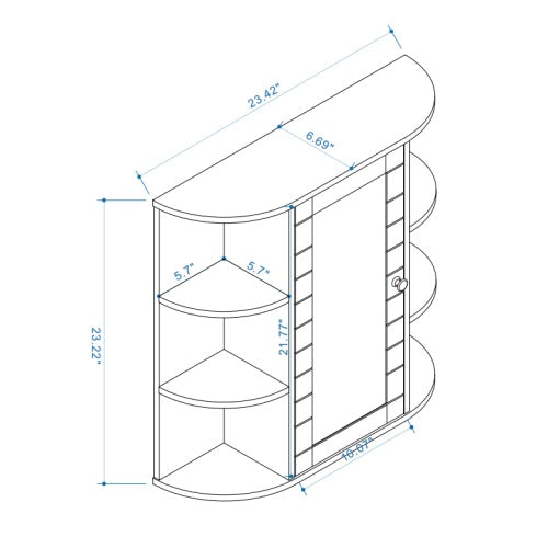 Viva Atelier Luna Wall-Mounted Bathroom Cabinet