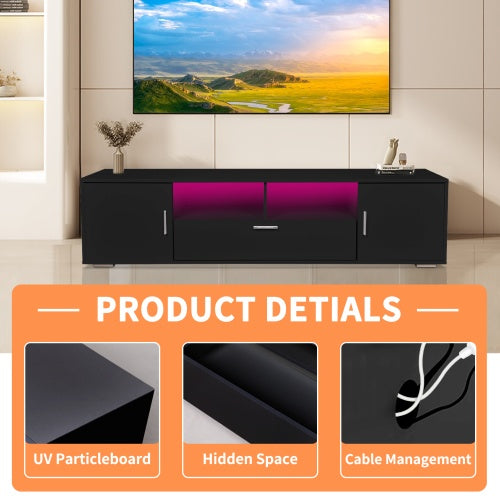 Viva AV Luxe Collection: Modern LED TV Stand for 75″ TVs
