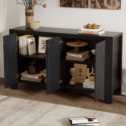 Vintage 4-Door Cabinet - Timeless Elegance for Your Home