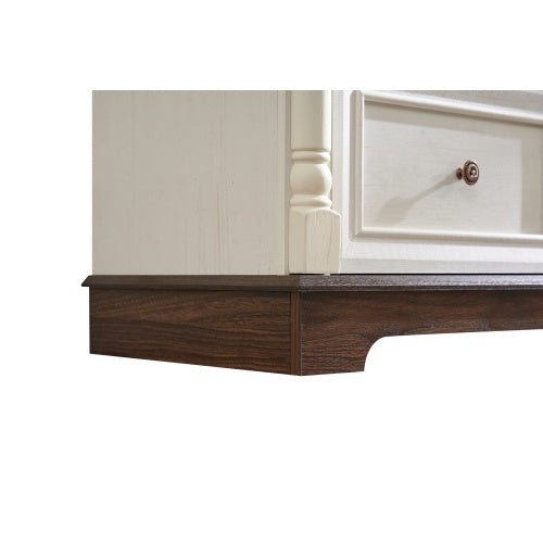 Rustic 6-Drawer Wooden Dresser - Spacious Farmhouse Storage Chest for Bedroom & Living Room