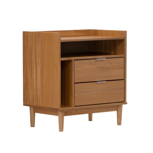 Viva Atelier Hudson Caramel Solid Wood Gallery Nightstand