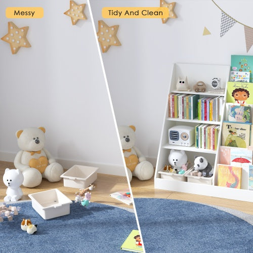 Viva Sprout 4-Tier Children’s Bookcase & Toy Storage Organizer
