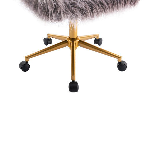 Viva Cozy Workspace Collection: Modern Faux Fur Home Office & Makeup Chair