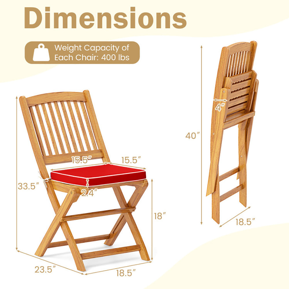Viva Terra Acacia Folding Outdoor Chairs (Set of 2)