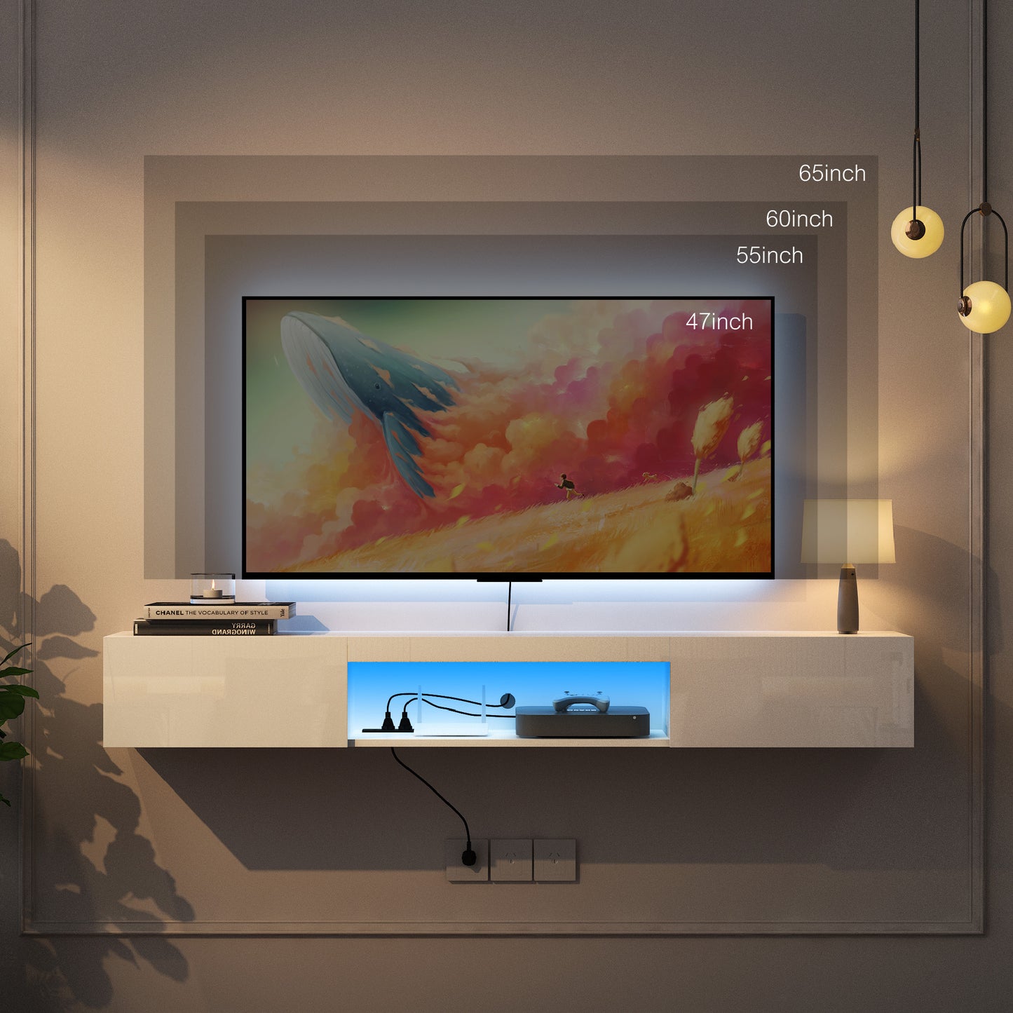 Viva Lumen Collection: The Lumen Halo Floating TV Stand