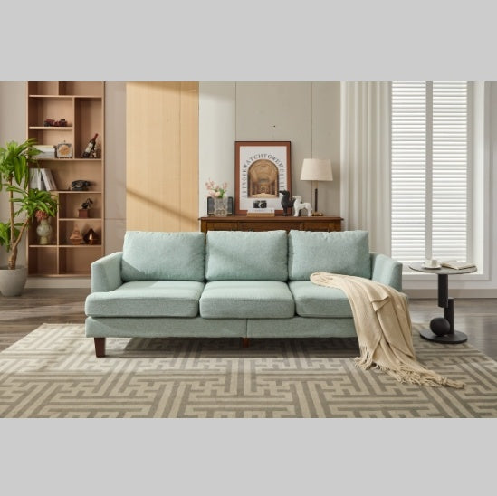 Viva Elite Verdant Light Green USB-Ready Sectional Sofa - The Future of Connected Living