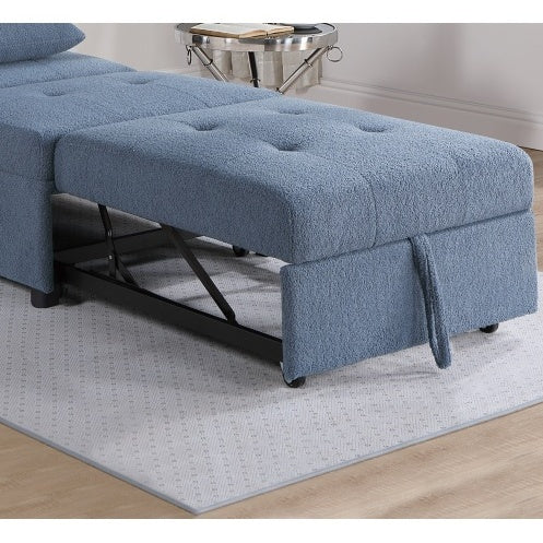 Viva Elite Nimbus Blue-Gray Sherpa Sleeper Sofa Chair - The Future of Cozy Luxury