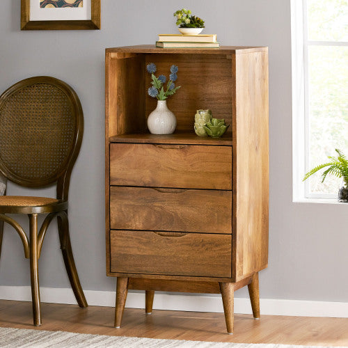 Viva Atelier Tripoli Tri-Bucket Wooden Cabinet
