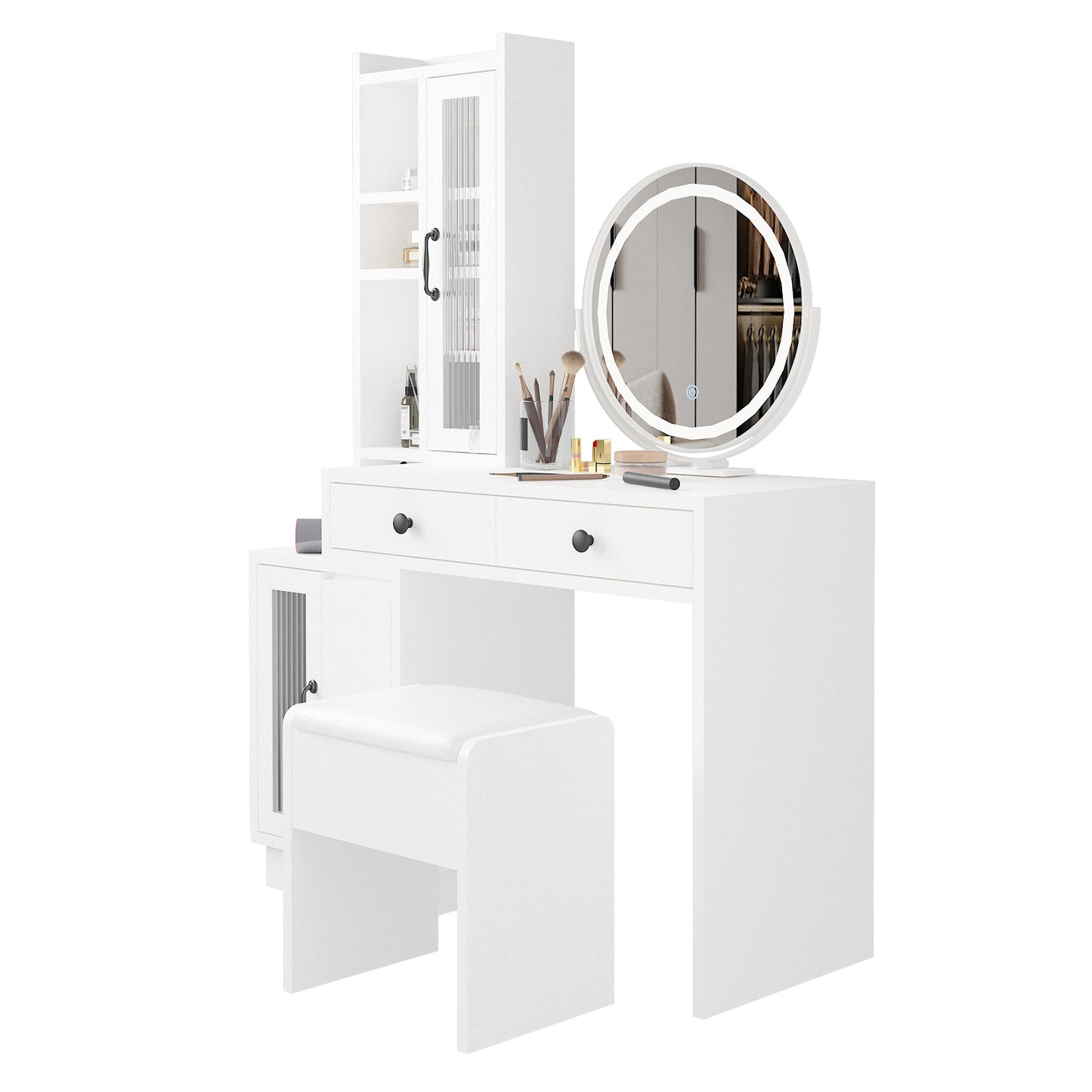 Viva Elite Elegant Four-Drawer Vanity Set – The Future of Sophisticated Beauty Organization